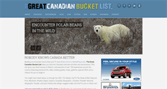 Desktop Screenshot of canadianbucketlist.com